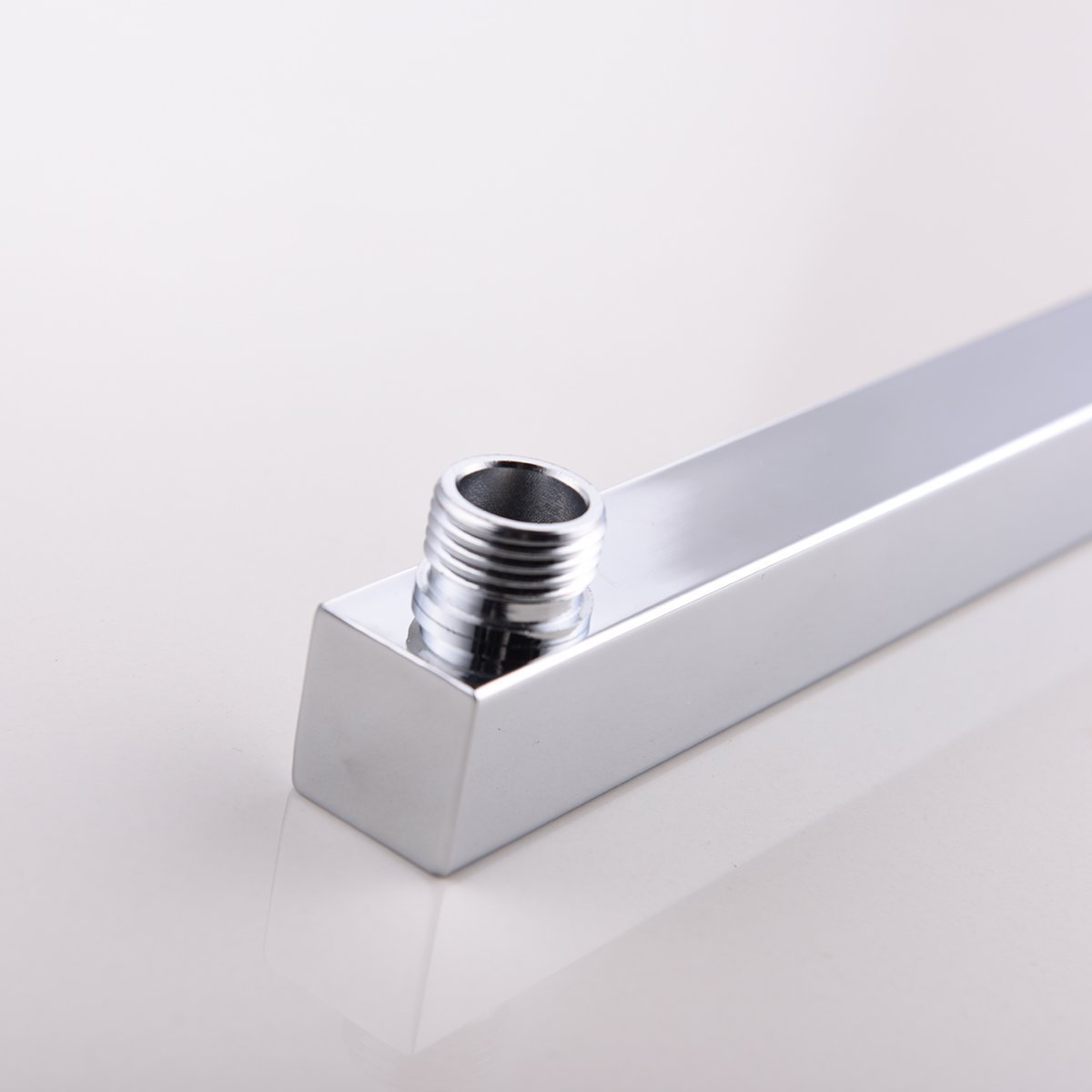 Tecmolog Stainless Steel chrome Shower Arm, Wall Mounted and G1/2'' Shower Holder for Fixed Showerhead in bathroom HPF001-1/HPF002