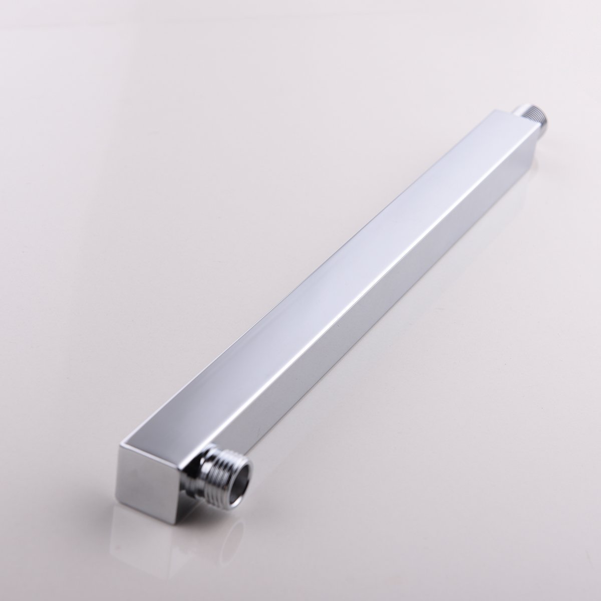 Tecmolog Stainless Steel chrome Shower Arm, Wall Mounted and G1/2'' Shower Holder for Fixed Showerhead in bathroom HPF001-1/HPF002