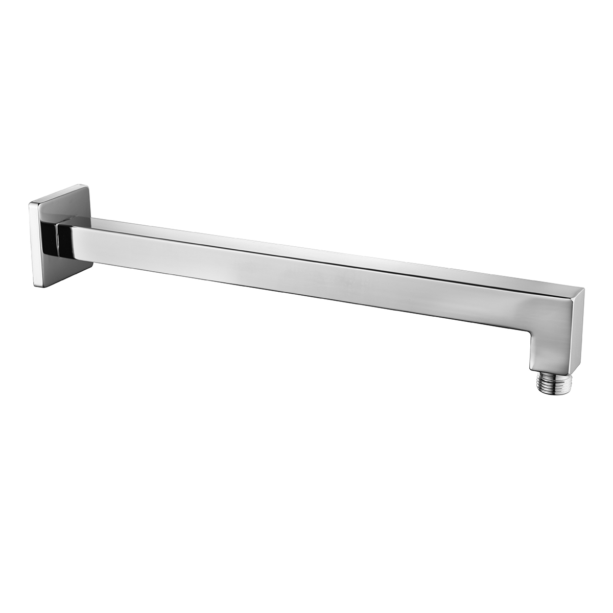 Tecmolog Stainless Steel chrome Shower Arm, Wall Mounted and G1/2'' Shower Holder for Fixed Showerhead in bathroom HPF001-1/HPF002