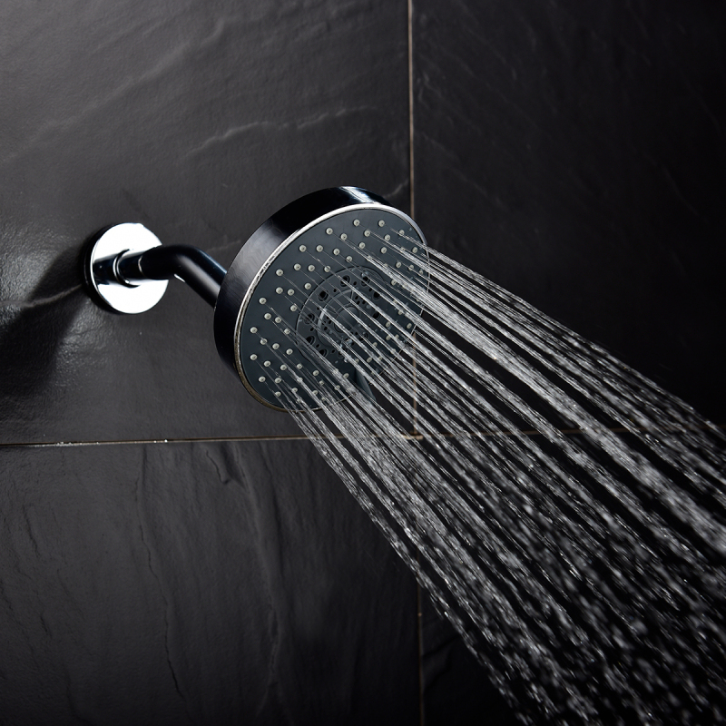 Tecmolog ABS Plastic Chrome/Brushed Nickle Rain Shower Head  with 4 Kinds of Water Flow Mode, Round and Luxury Top shower BD148/BD148NA