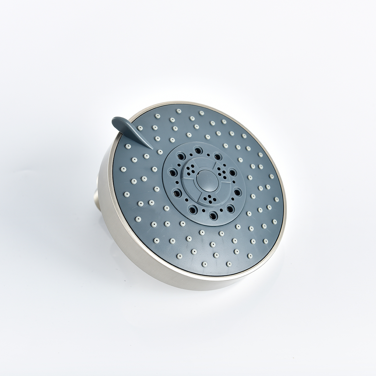 Tecmolog ABS Plastic Chrome/Brushed Nickle Rain Shower Head  with 4 Kinds of Water Flow Mode, Round and Luxury Top shower BD148/BD148NA
