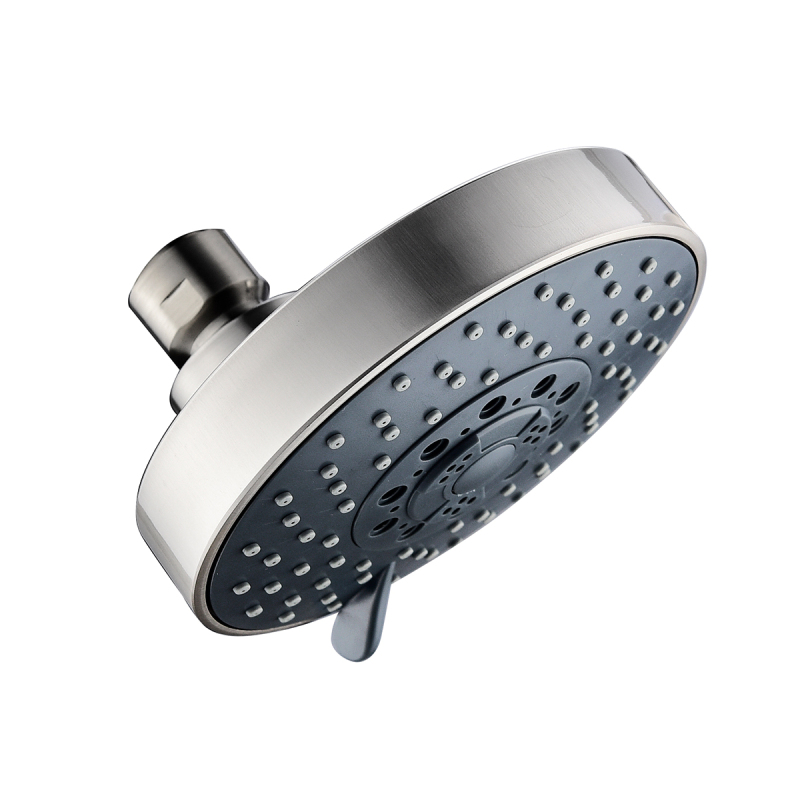 Tecmolog ABS Plastic Chrome/Brushed Nickle Rain Shower Head  with 4 Kinds of Water Flow Mode, Round and Luxury Top shower BD148/BD148NA