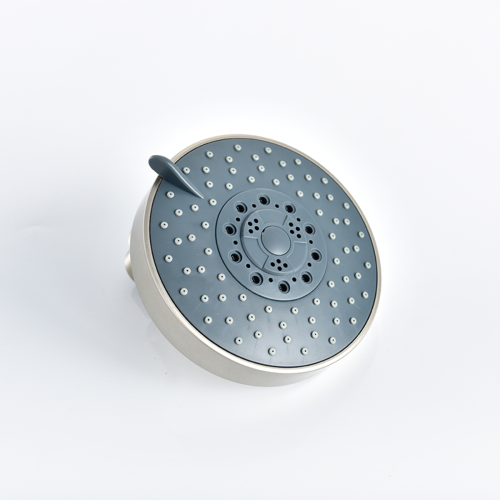 Tecmolog ABS Plastic Chrome/Brushed Nickle Rain Shower Head  with 4 Kinds of Water Flow Mode, Round and Luxury Top shower BD148/BD148NA