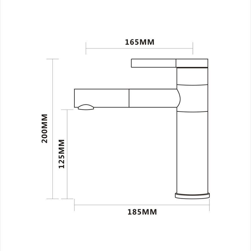 Tecmolog Brass White Basin Faucet, Bathroom sink Mixer Tap with 360° rotatable spout and Single Handle BW6112B/BW6112C