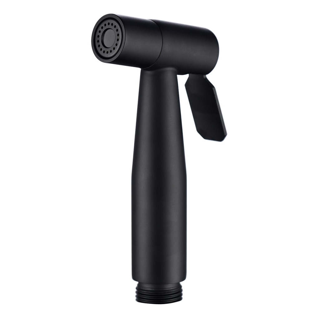 Tecmolog Stainless Steel Hand Held Toilet Sprayer Kit, Black Cloth Diaper Washer, Portable Shattaf with Hose and Holder WS024C/WS024CS/WS024CF