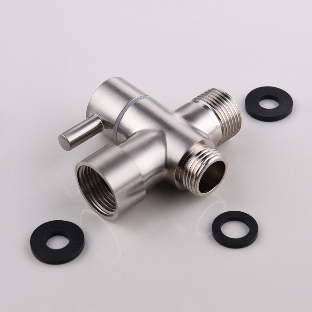 Tecmolog Stainless Steel Button Type 2-Ways mode Hand Held Shattaf, Bidet Sprayer Set with G7/8 Diverter WS024BFM