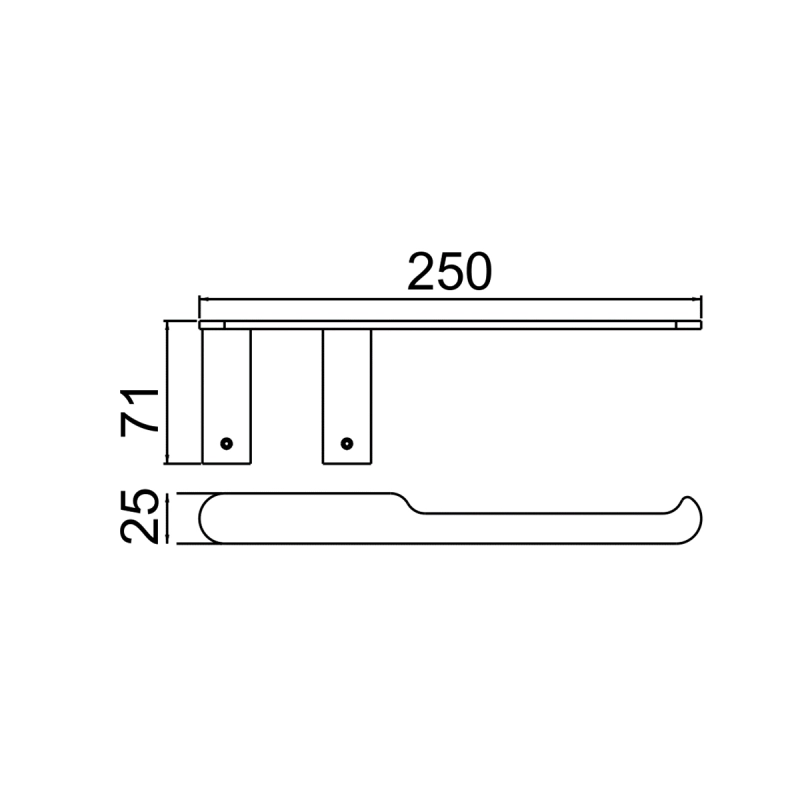 Tecmolog Black Bathroom Toilet Paper Holder, 304 Staninless Steel Wall Mounted Towel/Roll Paper Holders SBH201