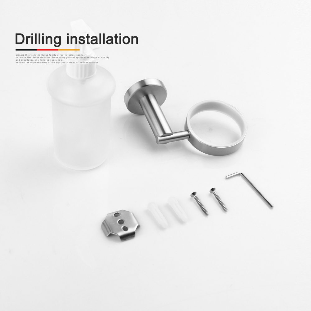 Tecmolog SUS304 Stainless Steel Wall Mounted Liquid Soap Dispenser Holder Bathroom Accessory SBH166/SBH075/SBH101