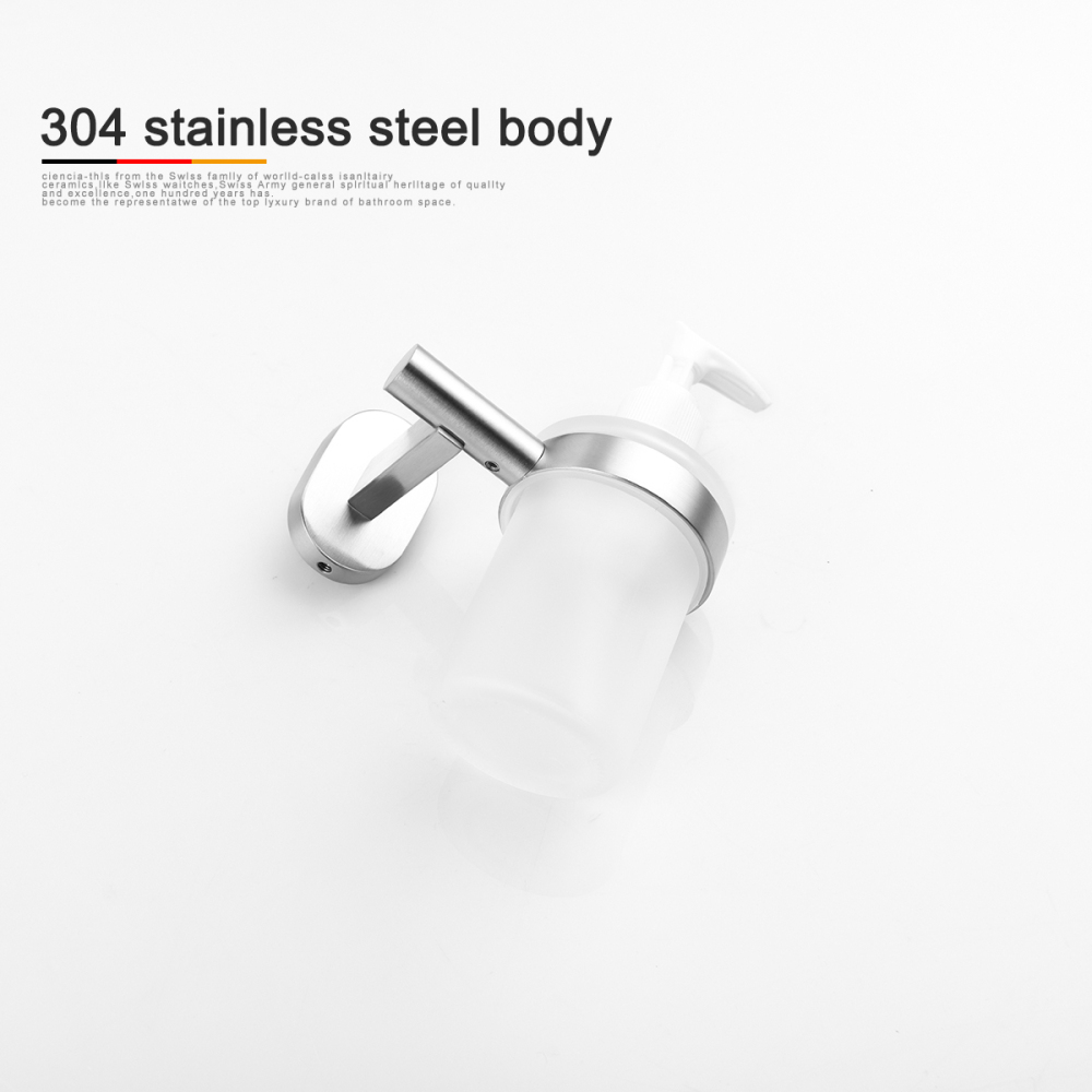 Tecmolog SUS304 Stainless Steel Wall Mounted Liquid Soap Dispenser Holder Bathroom Accessory SBH166/SBH075/SBH101