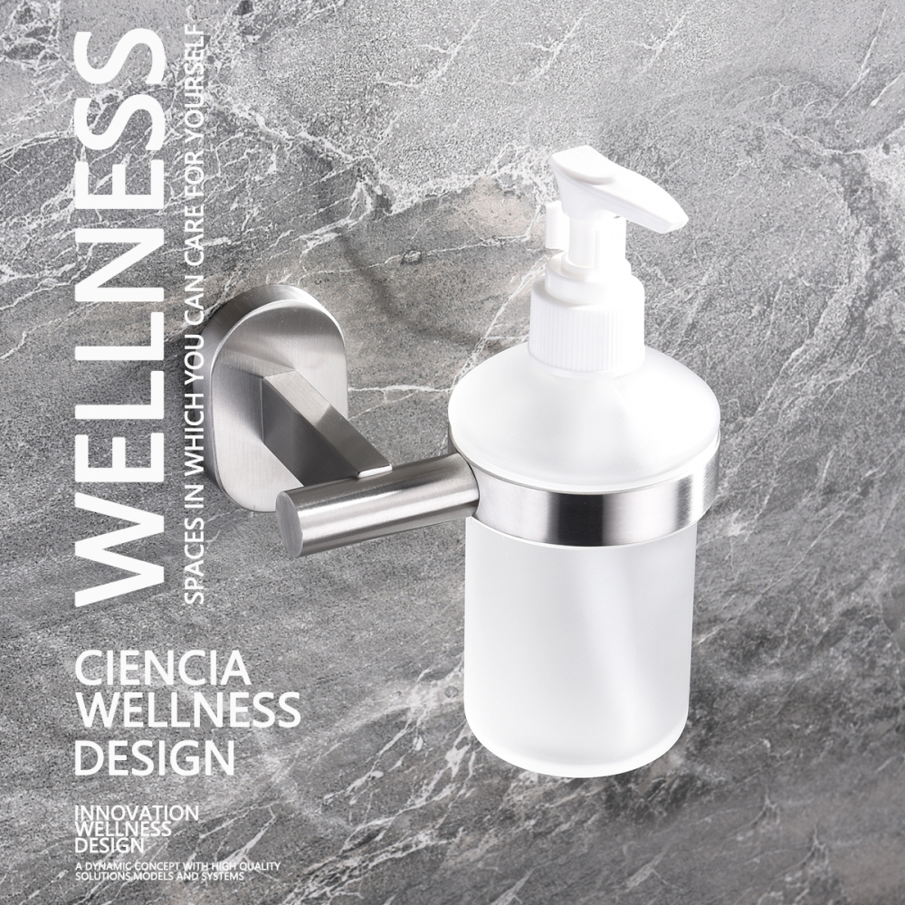 Tecmolog SUS304 Stainless Steel Wall Mounted Liquid Soap Dispenser Holder Bathroom Accessory SBH166/SBH075/SBH101