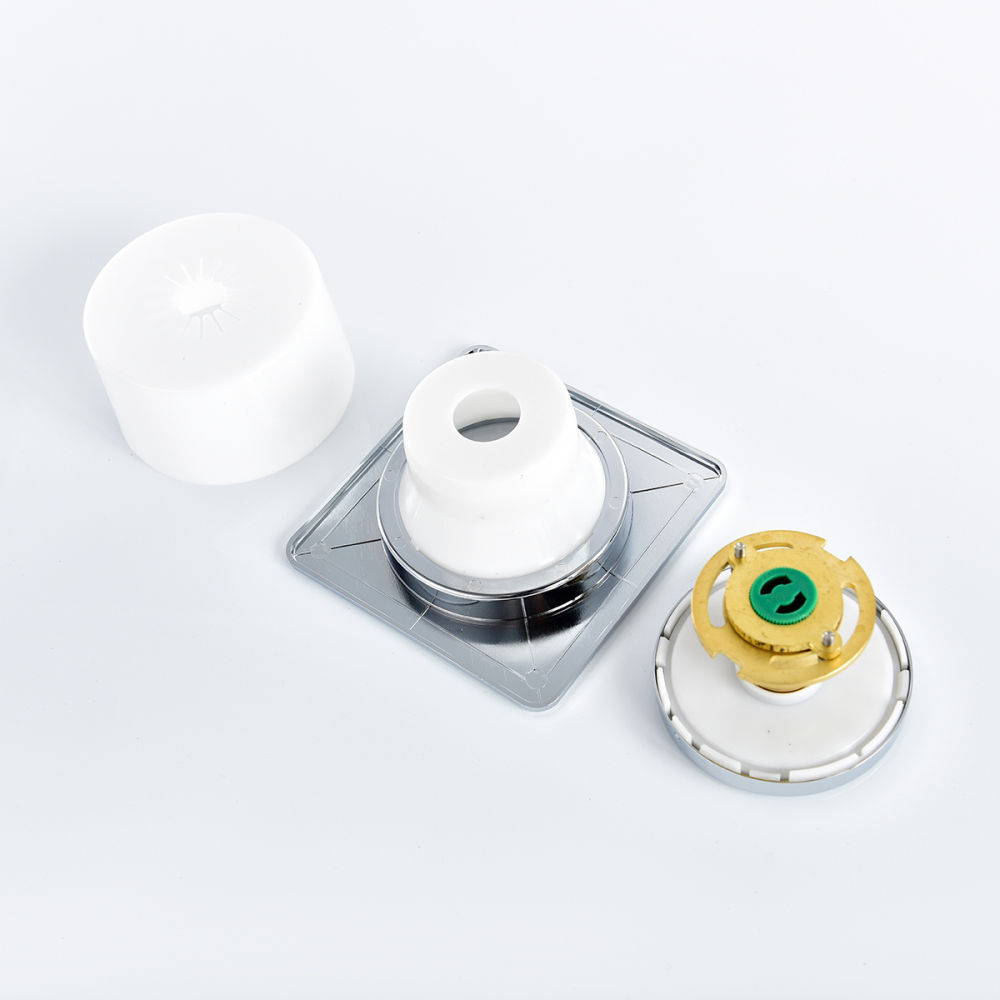 Tecmolog Brass Chrome Round/Square Shower Body Spout, Rainfall Spray Spa Spout for Bathroom SFA028/SFA028A