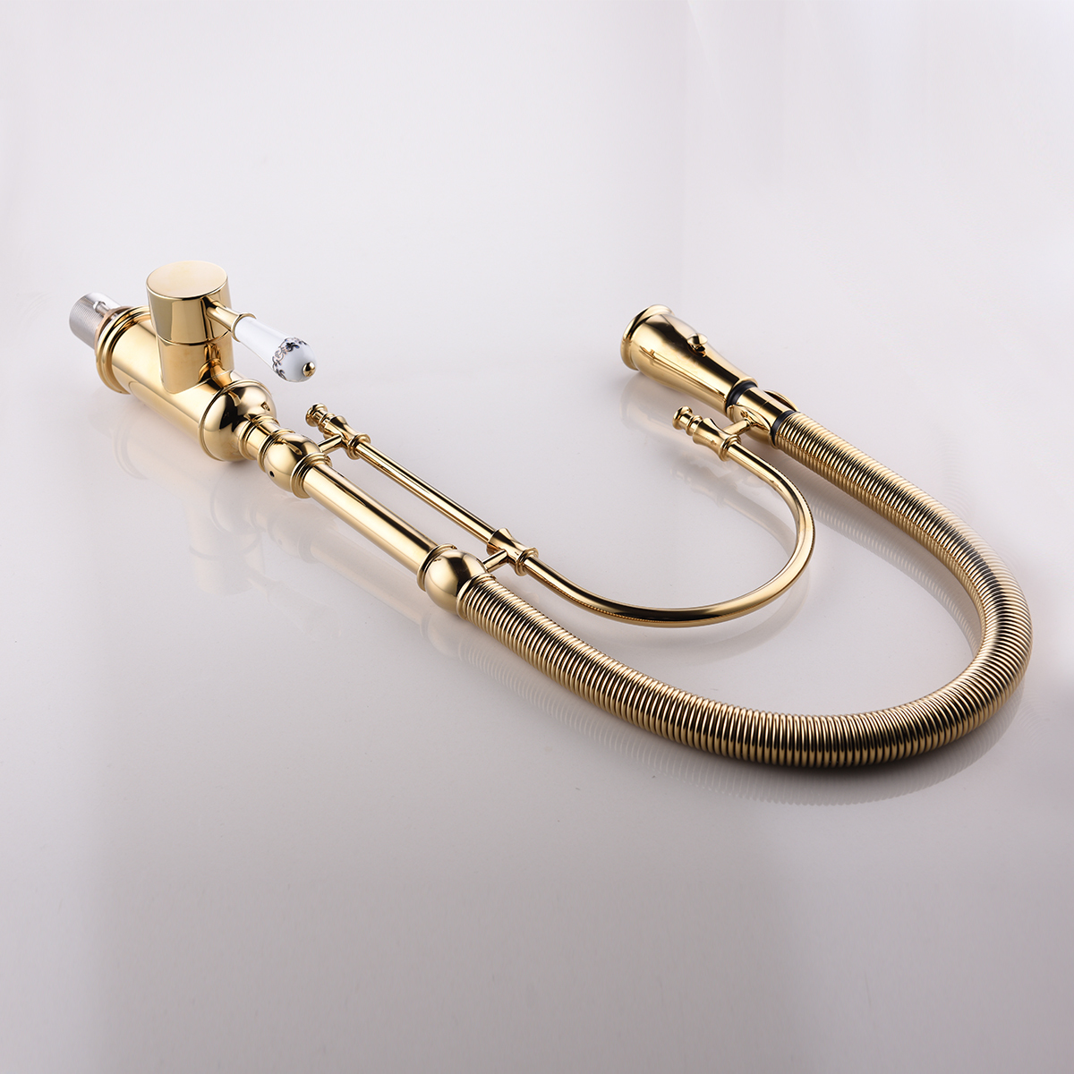 Tecmolog H59/H65 Grade-A Brass Body and Two-way Washing Sink Faucet with Mounting Hardware  for the Kitchen BJ1206