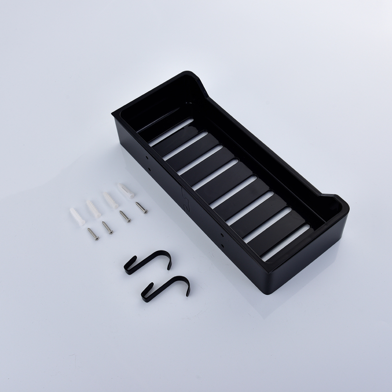 Tecmolog Stainless Steel Black/Nickel/Gold/Chrome Corner Shelf Caddy Bathing Platform with Hooks Wall Nail Storage SBH190/SBH190B/SBH190J/SBH190NA
