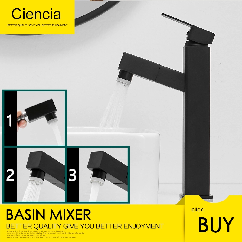 Tecmolog Basin Faucet Multi-Functional Hot And Cold Water Pull Out Faucet BB6230/BB6230A/BB6230B/BB6230C/BB6230D