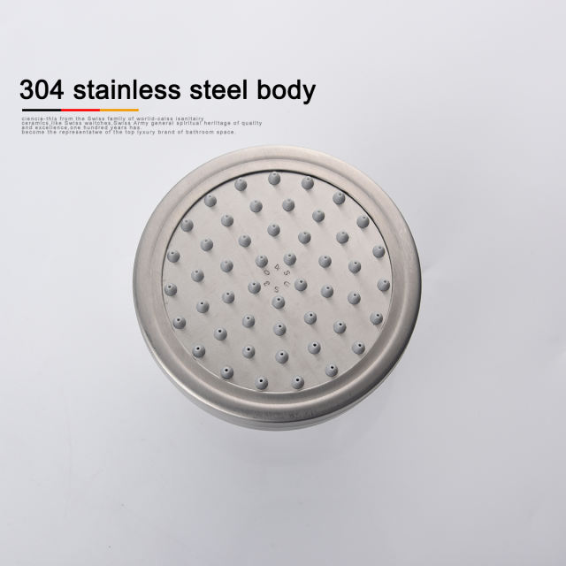 Tecmolog Stainless Steel Shower Head with Silica gel Particles, High Pressure and 360° rotatable Fixed Showerhead, 3/5 Inch BD141S-1/BD141AS-1