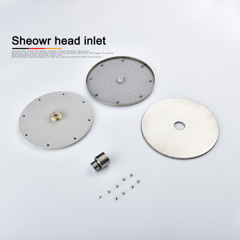 Tecmolog Stainless Steel Chrome Washable Shower Head, High Pressure Fixed Top Shower For Bathroom, 8 inches Round/Square BD142/BD143