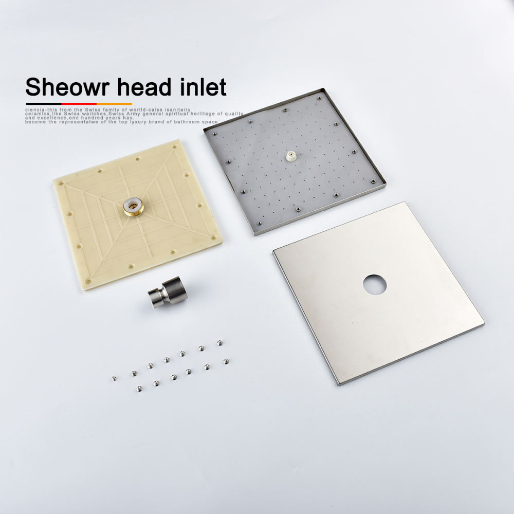 Tecmolog Stainless Steel Chrome Washable Shower Head, High Pressure Fixed Top Shower For Bathroom, 8 inches Round/Square BD142/BD143