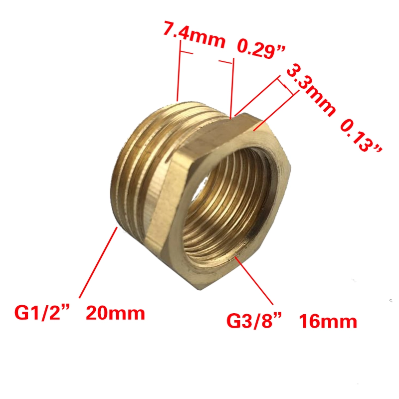 Tecmolog Top Quality Brass Finish Connector Solid Brass Connector, Double Thread Swivel Hose Connector