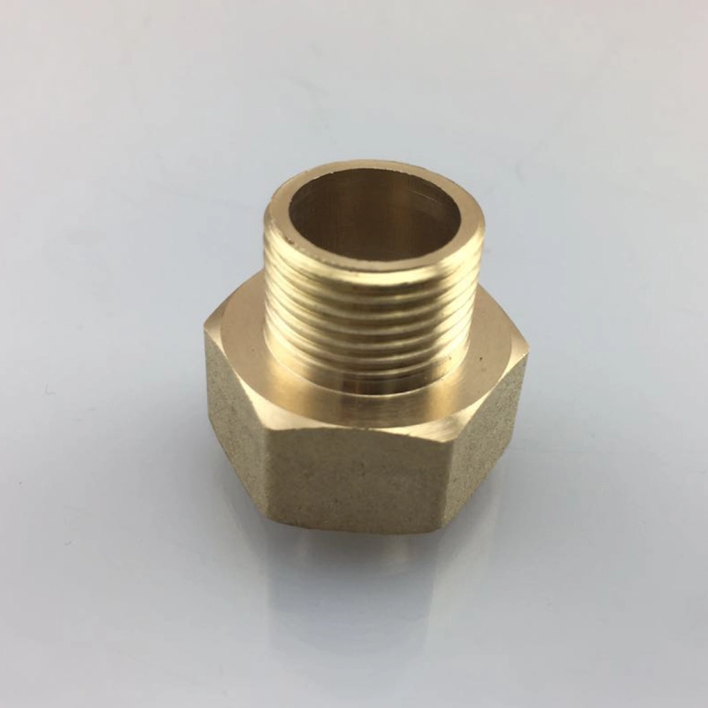 Tecmolog Top Quality Brass Finish Connector Solid Brass Connector, Double Thread Swivel Hose Connector