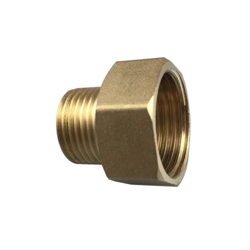 Tecmolog Top Quality Brass Finish Connector Solid Brass Connector, Double Thread Swivel Hose Connector