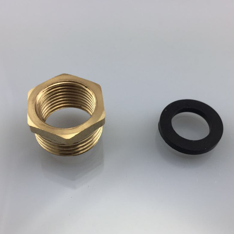 Tecmolog Top Quality Brass Finish Connector Solid Brass Connector, Double Thread Swivel Hose Connector