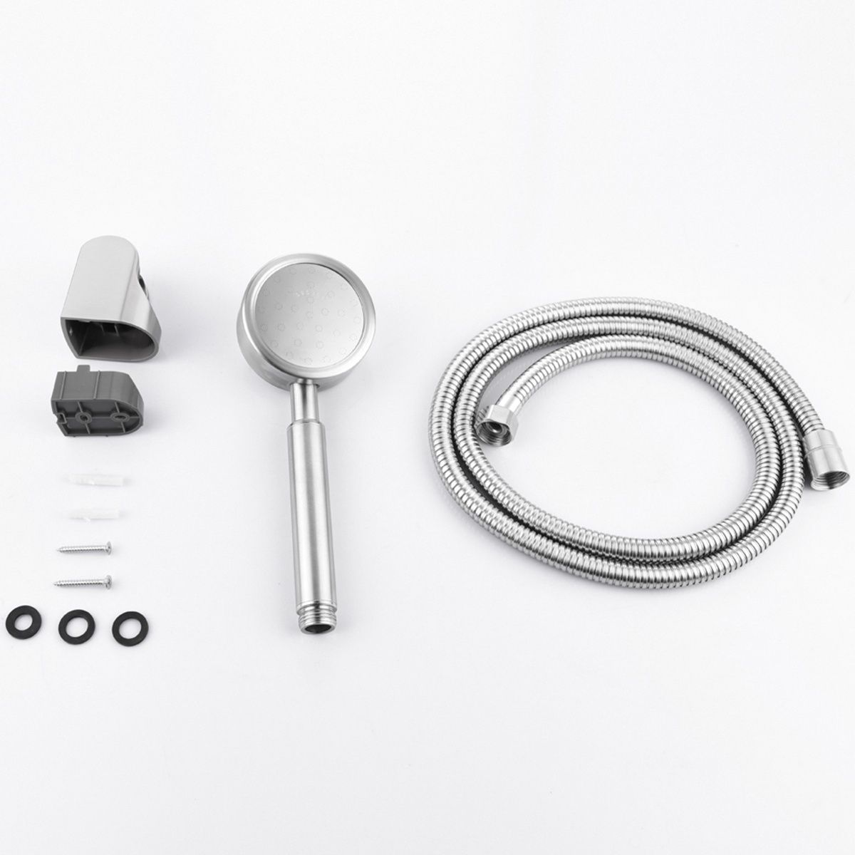 Tecmolog Stainless Steel Brushed Nickel Hand Shower, Premium 5 Spray Settings, Sperate Hand Shower For Bathroom
