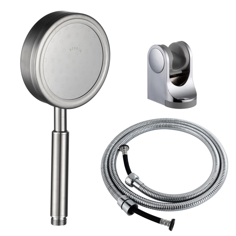 Tecmolog Stainless Steel Brushed Nickel Hand Shower, Premium 5 Spray Settings, Sperate Hand Shower For Bathroom