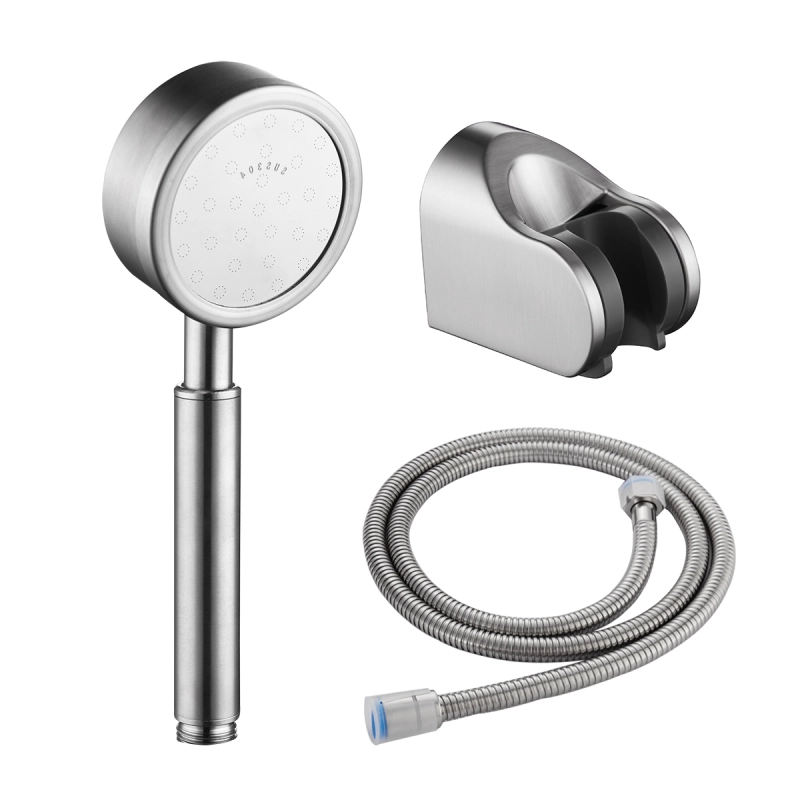 Tecmolog Stainless Steel Brushed Nickel Hand Shower, Premium 5 Spray Settings, Sperate Hand Shower For Bathroom