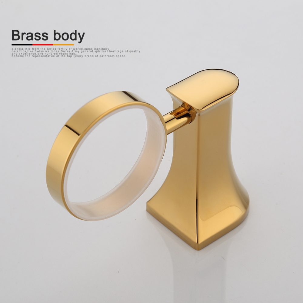 Tecmolog Brass Golden Wall Mounted Liquid Soap Dispenser Holder, Bathroom Accessory BH505J