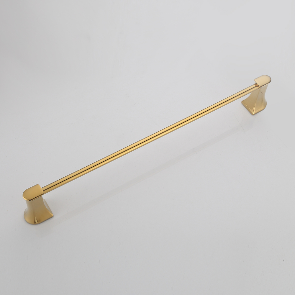 Tecmolog Brass Golden Bath Towel Bar, Hanging Towel Rack, Bathroom Shower Organization Single Towel Bar BH499J