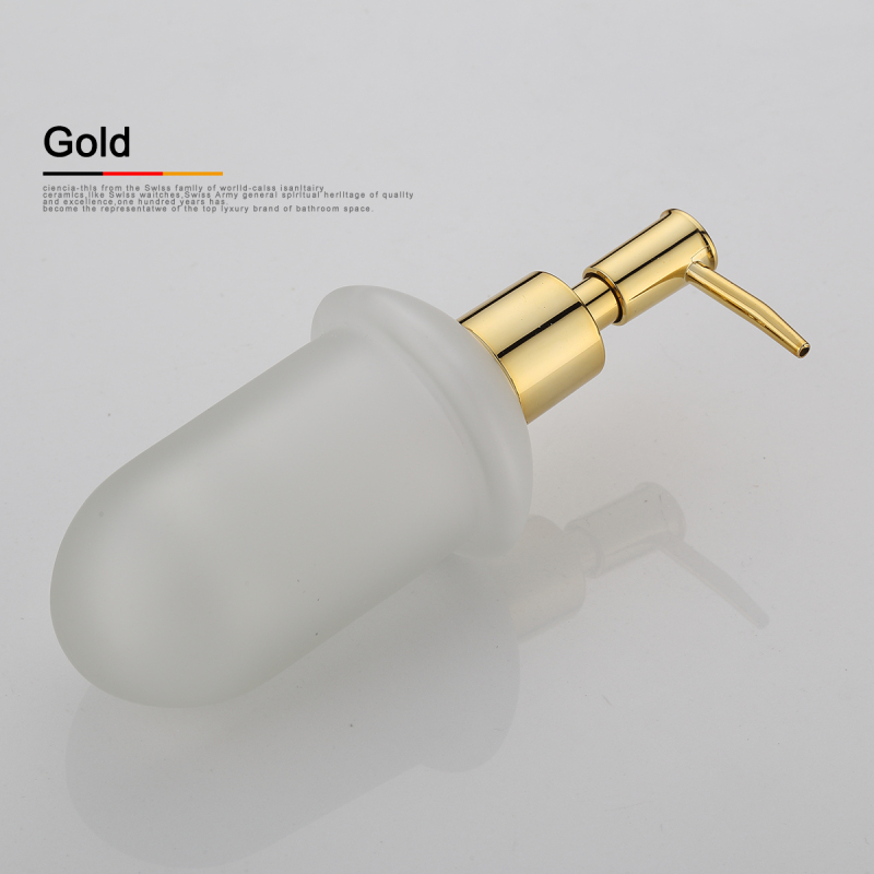 Tecmolog Brass Golden Wall Mounted Liquid Soap Dispenser Holder, Bathroom Accessory BH505J