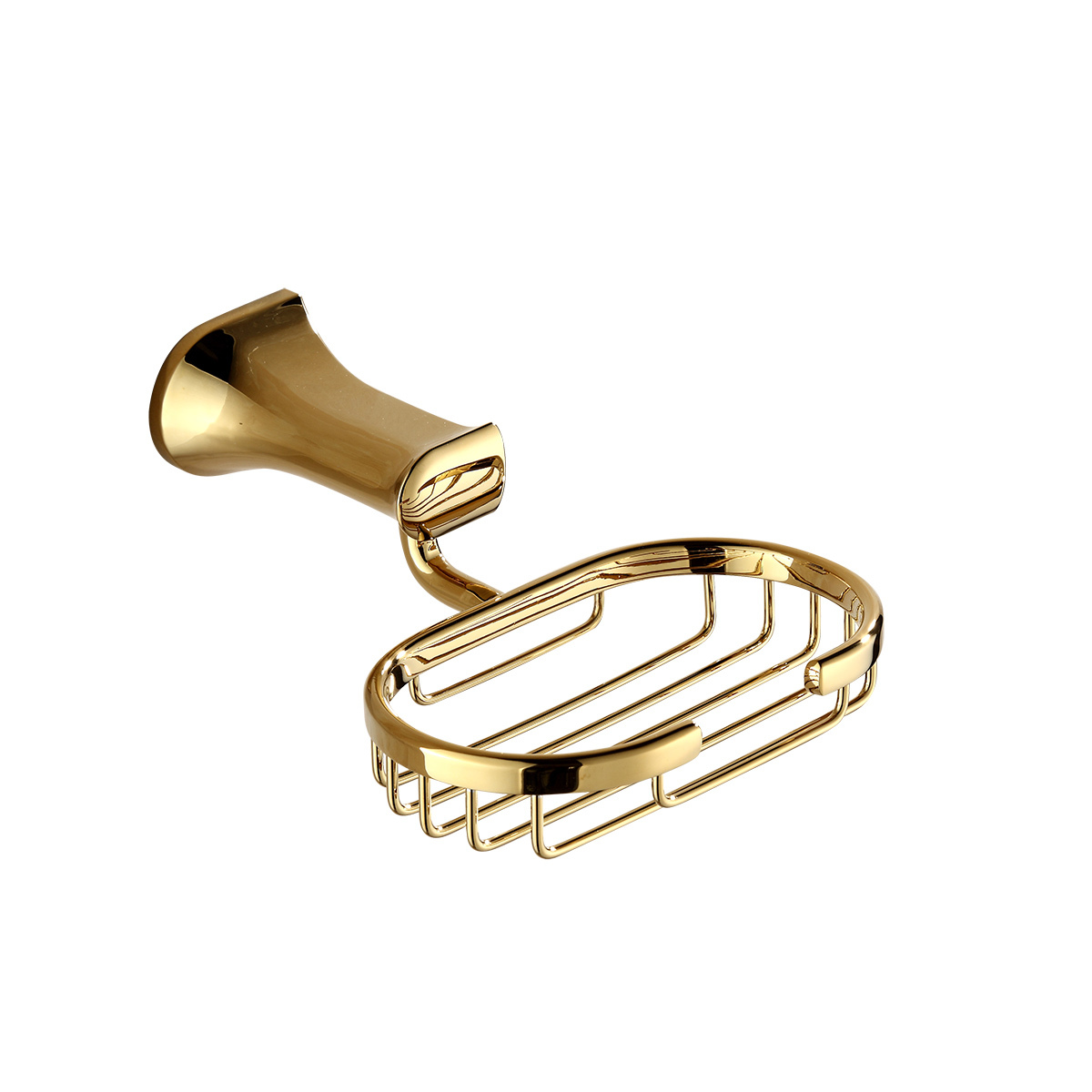 Tecmolog Brass Golden Wall Mount Soap Dish Holder Drilling Single Soap Dish Holder BH504J