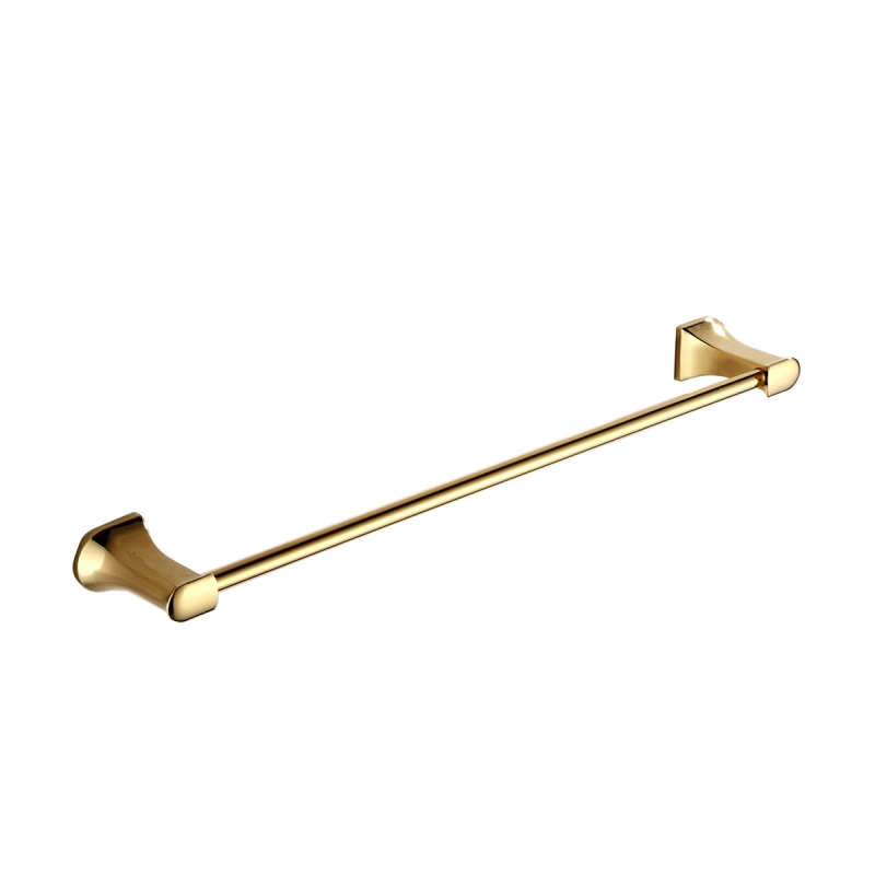 Tecmolog Brass Golden Bath Towel Bar, Hanging Towel Rack, Bathroom Shower Organization Single Towel Bar BH499J