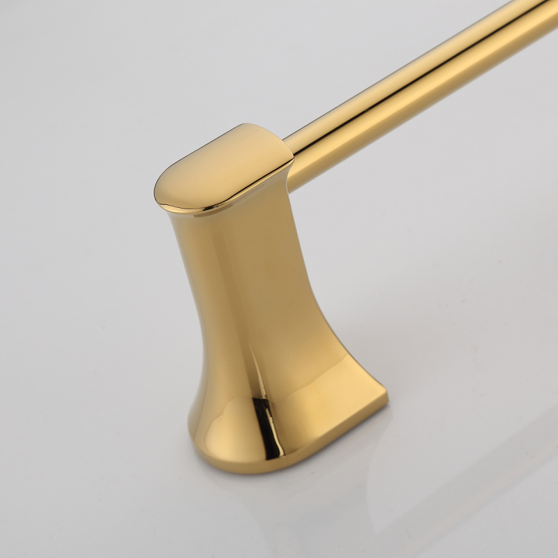 Tecmolog Brass Golden Bath Towel Bar, Hanging Towel Rack, Bathroom Shower Organization Single Towel Bar BH499J