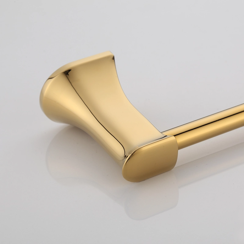 Tecmolog Brass Golden Bath Towel Bar, Hanging Towel Rack, Bathroom Shower Organization Single Towel Bar BH499J