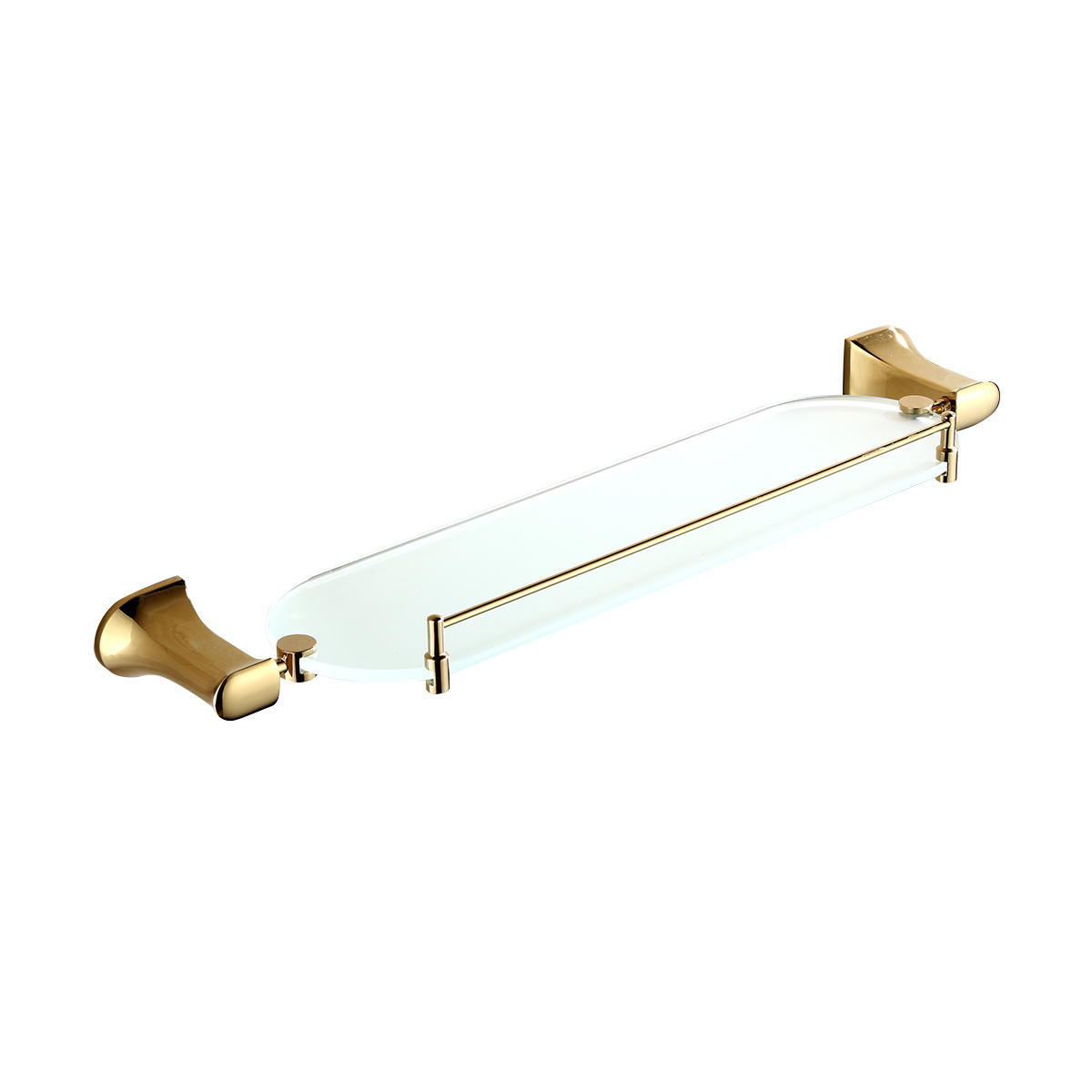 Tecmolog Brass Golden Steel Wall Mounted Single Grass Shelf, Towel Rack Bathroom Accessories BH502J