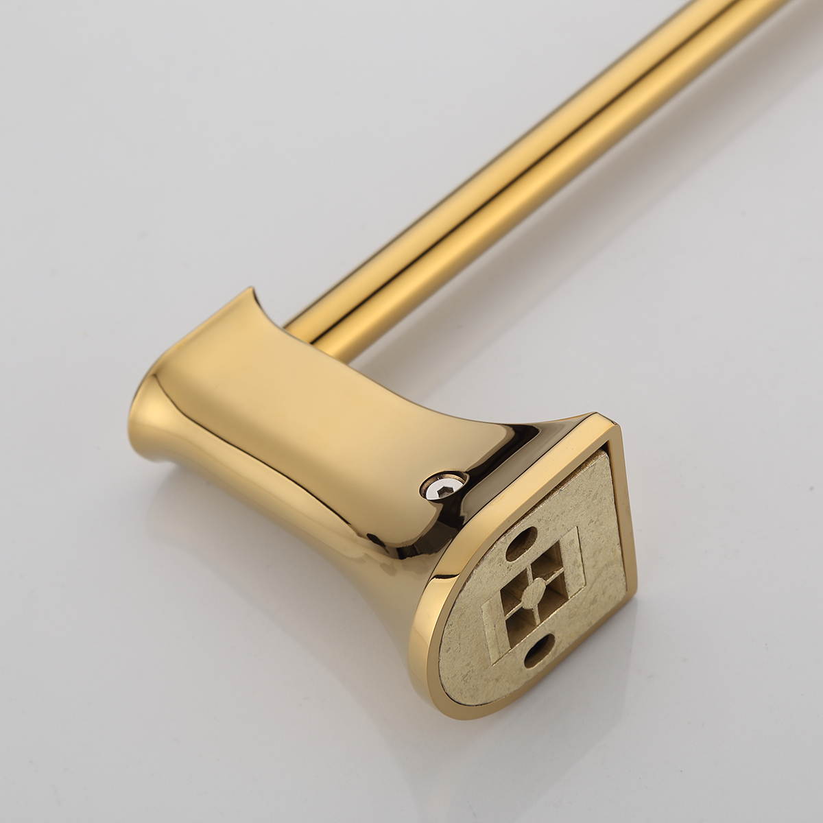 Tecmolog Brass Golden Bath Towel Bar, Hanging Towel Rack, Bathroom Shower Organization Single Towel Bar BH499J
