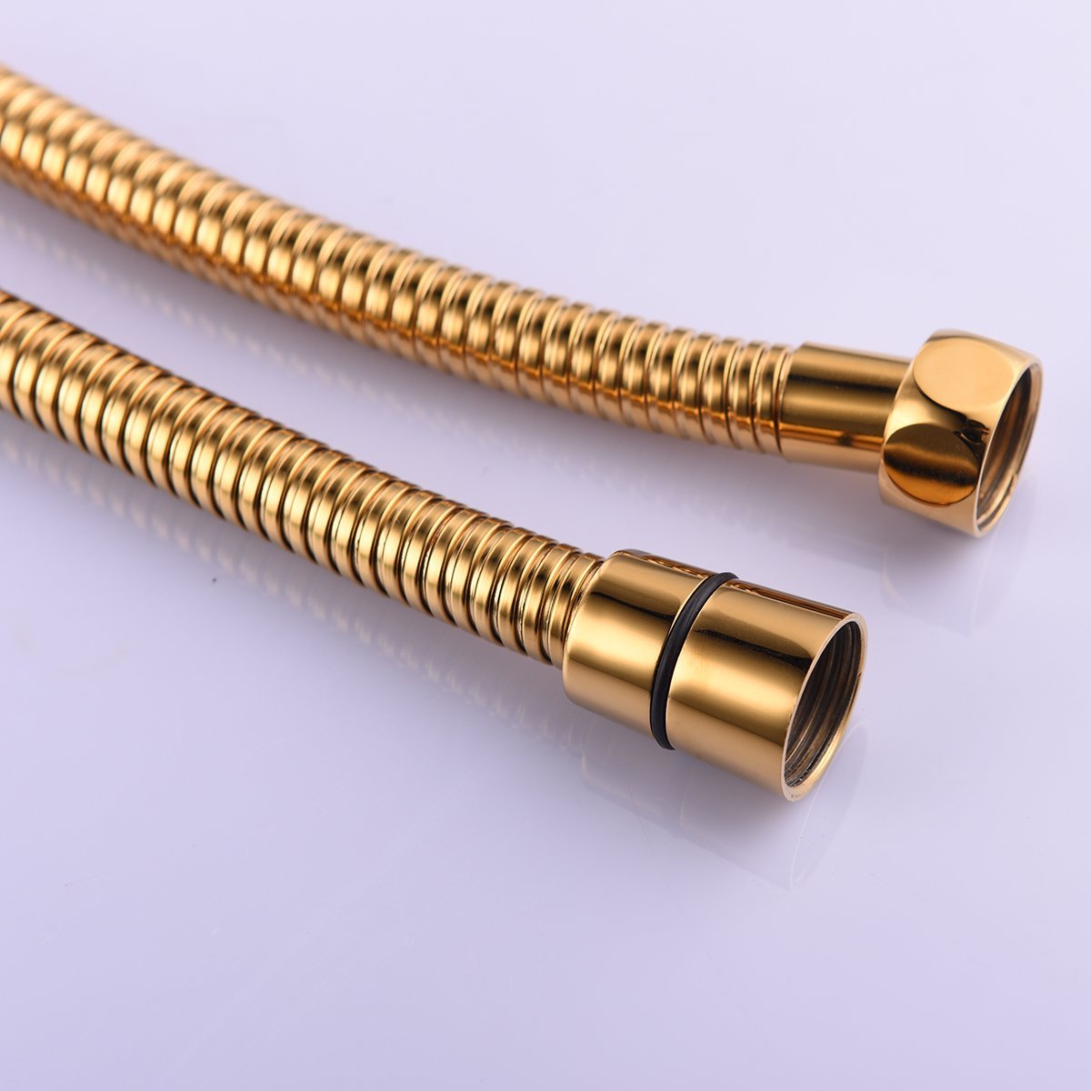 Tecmolog Stainless Steel Gloden Shower Hose, 1.5/2.0 Metre Anti-kink Shower Hose for Hand Held Shower Head  FHA018J/FHA019J