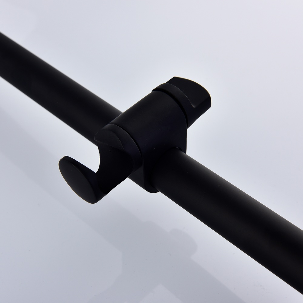 Tecmolog Stainless Steel Black Shower Sliding Bar/Shower Set with Adjustable Handheld Shower Holder, Wall Mount SBH156B/SBH156BF