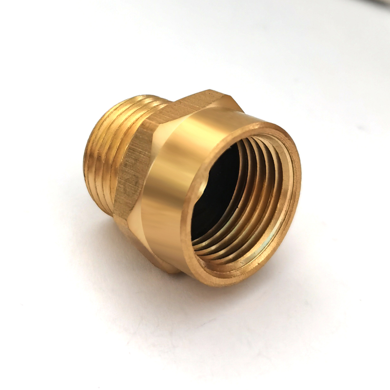 Tecmolog Brass Pipe Fittings Connector, G 3/4" Female Thread to US 3/4" NPT Male Thread, G1/2 Female Thread to US 1/2 NPT Male Thread, SBA037A/SBA037