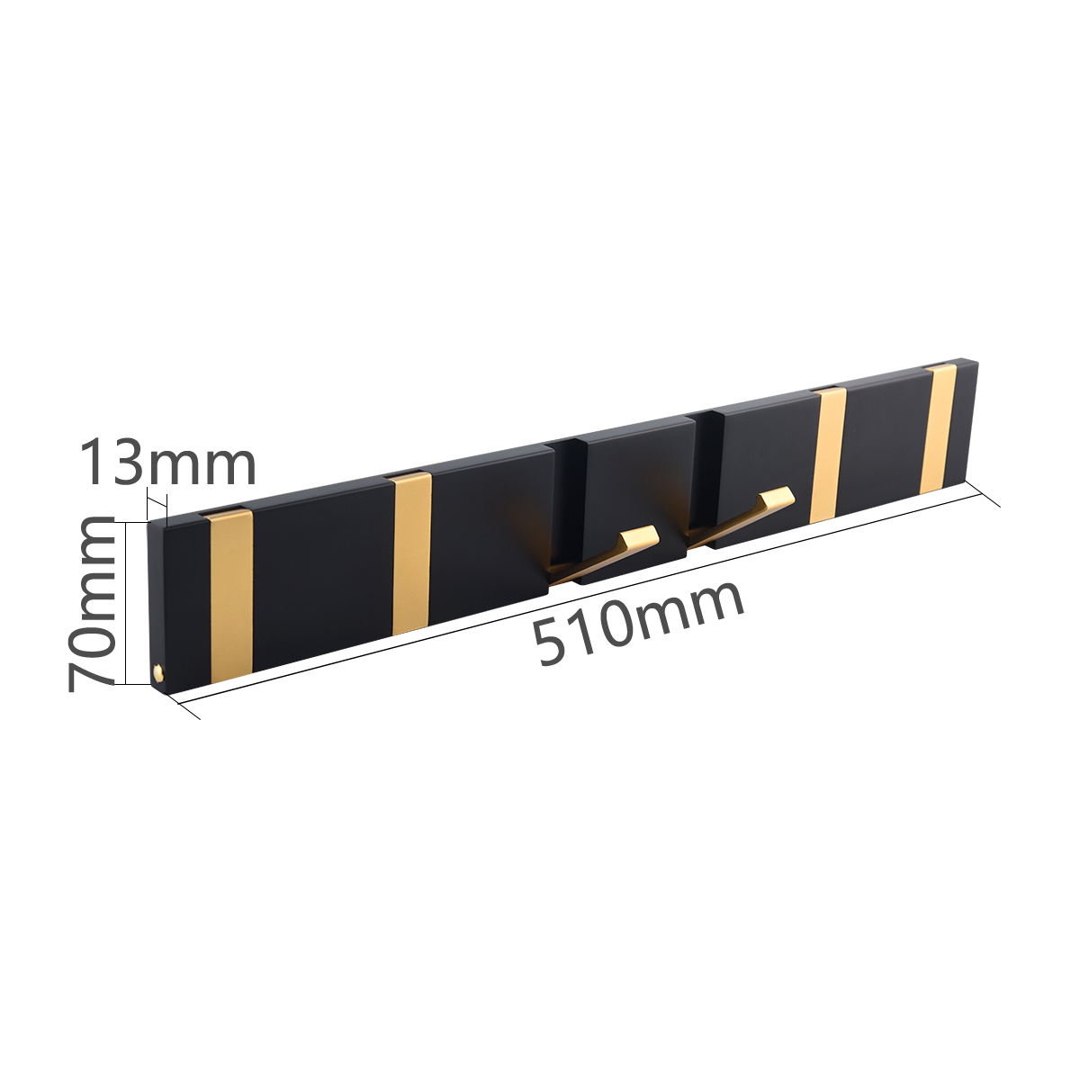 Tecmolog Aluminium Nailless Invisible Hook Rack, Retractable Sticky Hidden Hook Rack with 4 Hooks or 6Hooks, BAL067/BAL067-6/BAL067A/BAL067A-6