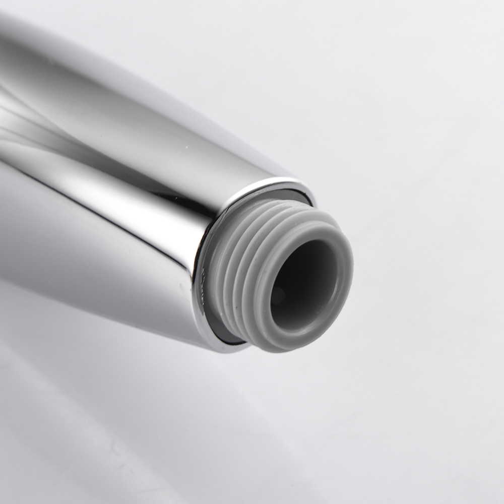 Tecmolog Plastic Chrome Handheld Shower Head With 7 Spray Setting, Shower Set with Hose and Holder, BS074/BS074F