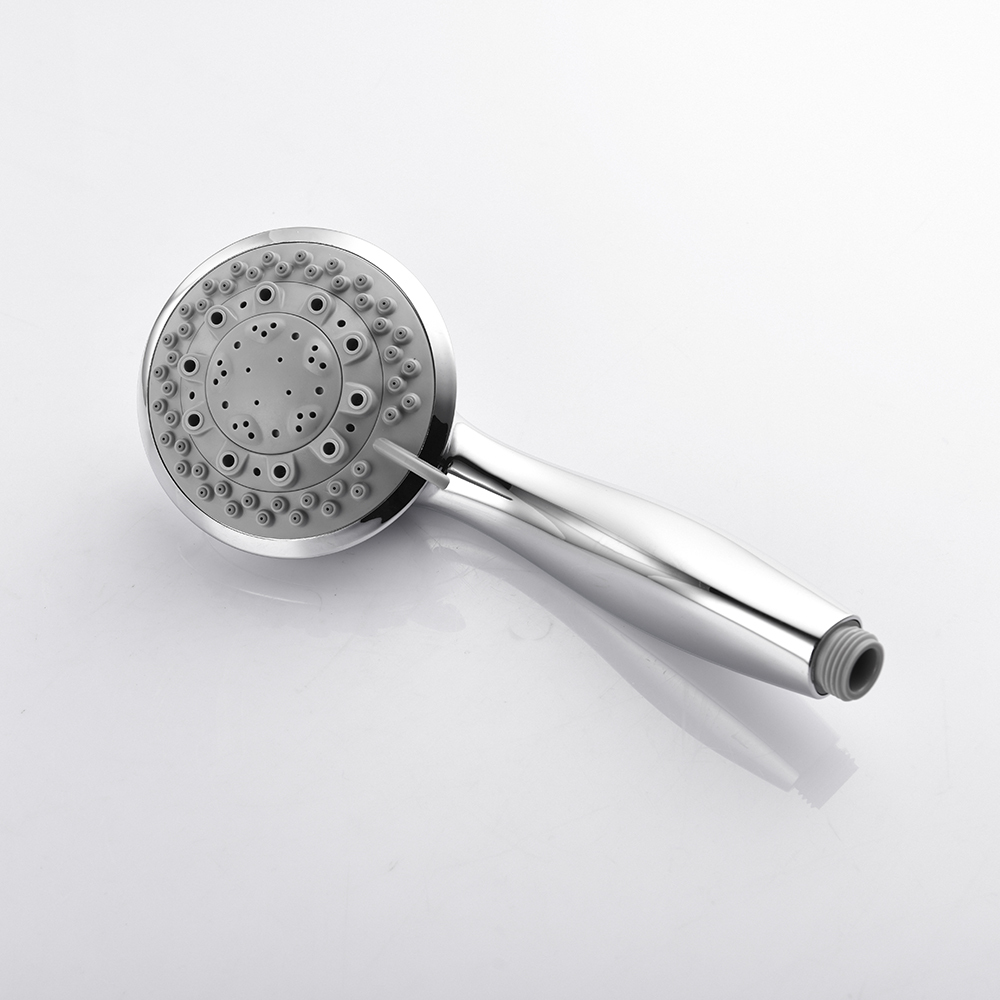 Tecmolog Plastic Chrome Handheld Shower Head With 7 Spray Setting, Shower Set with Hose and Holder, BS074/BS074F