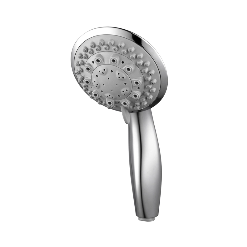 Tecmolog Plastic Chrome Handheld Shower Head With 7 Spray Setting, Shower Set with Hose and Holder, BS074/BS074F