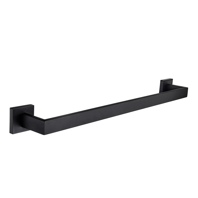 Tecmolog Wall Mounted Stainless Steel Black Towel Rack, Double/Single Adhesive Towel Bar for Bathroom, Bath Accessories, SBH175B/SBH176B