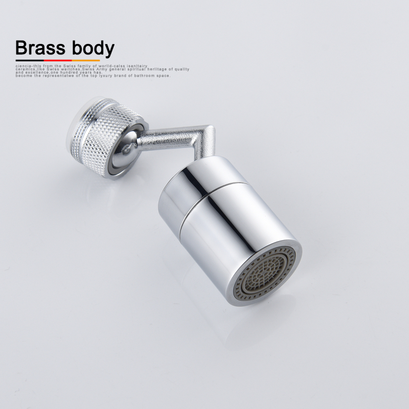 Tecmolog M24 Male/ M22 Female Thread Brass Sink Faucet Aerator Filter, Dual Function Tap Aerator with 360°Swivel Spout, Chrome, AFA018/AFA018A