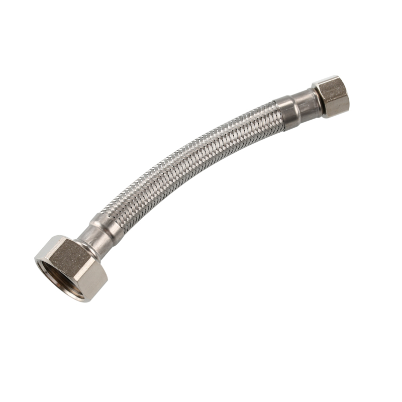 Tecmolog Braided Stainless Steel Toilet Connector, Toilet Supply Line 3/8" Female Compression Thread x 7/8"(15/16'') Female Ballcock Thread, FHA022