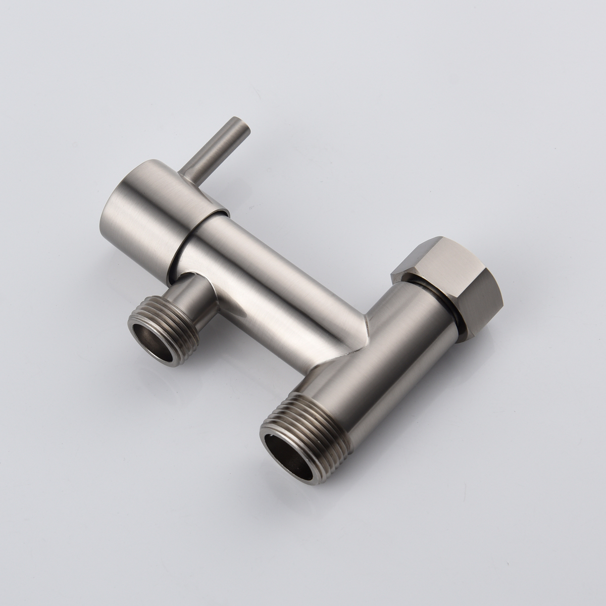 Tecmolog Handheld Bidet Sprayer Set with 7/8''(15/16'') Diverter Valve, American Only, Brushed Nickel/Chrome, WS024FM1/WS024FM2