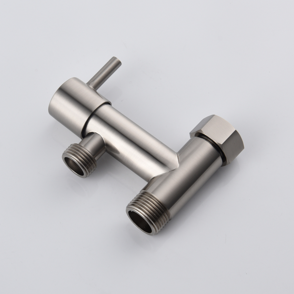 Tecmolog Handheld Bidet Sprayer Set with 7/8''(15/16'') Diverter Valve, American Only, Brushed Nickel/Chrome, WS024FM1/WS024FM2