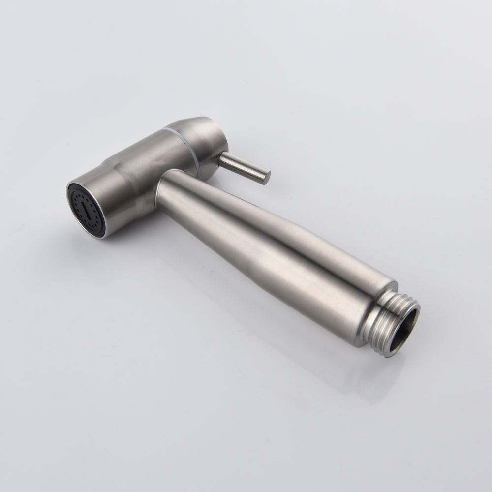 Tecmolog Stainless Steel Hand Held Adjustable Toilet Bidet Sprayer, Sprayer Head Only / Bidet Sprayer Set, Brushed Nickel, WS036/WS036F